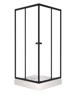 Душевой уголок Triton Вента Щ0000054465 90x90 см профиль чёрный стекло прозрачное